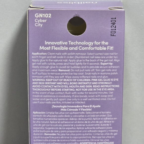 Purple and Blue Dashing Diva NailBliss Salon Gel Nails Long - Picture 4 of 4